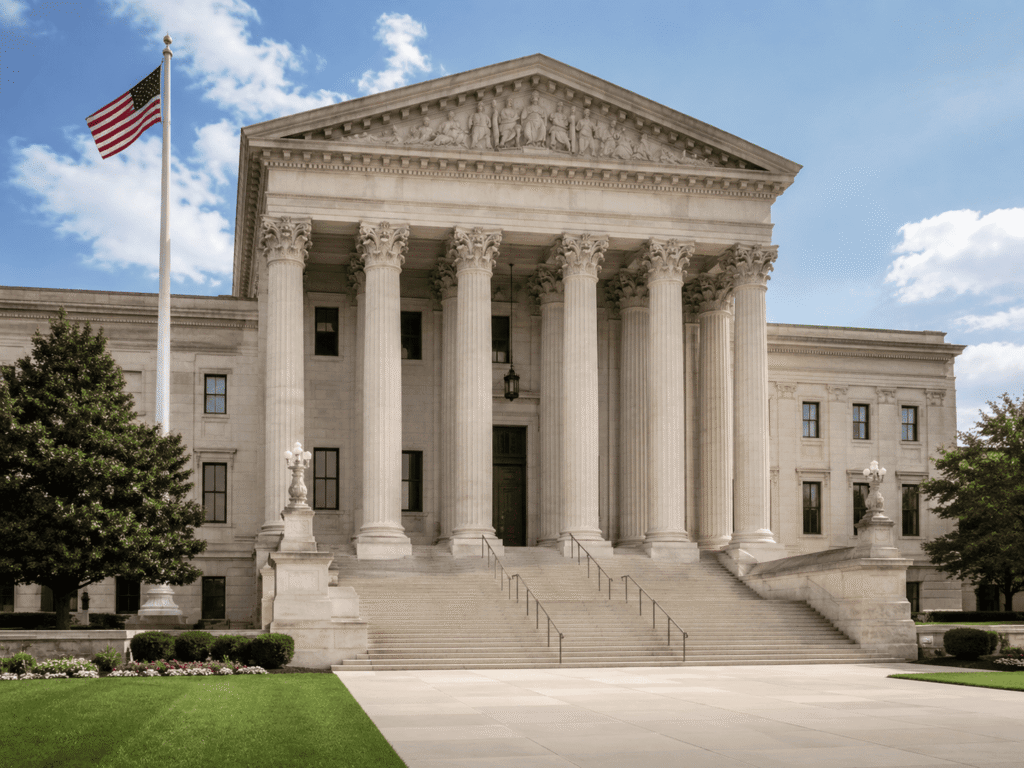 Federal courthouse representing habeas corpus hearing outcomes in ICE detention cases