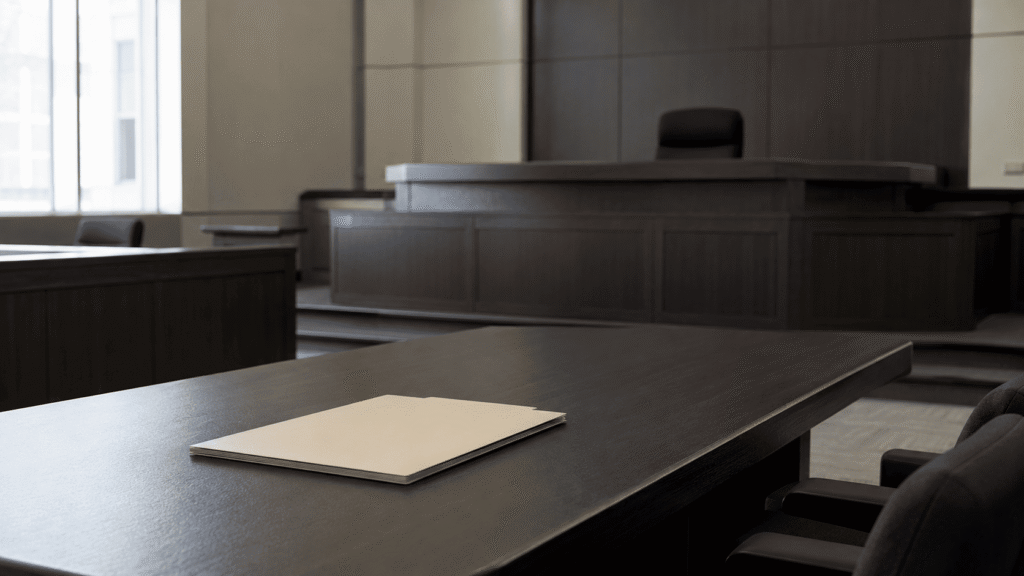 Immigration courtroom representing bond hearing denials under Matter of Yajure Hurtado